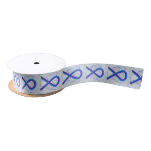 Blauwe en Paarse bewustwording Ribbon Angel Lint