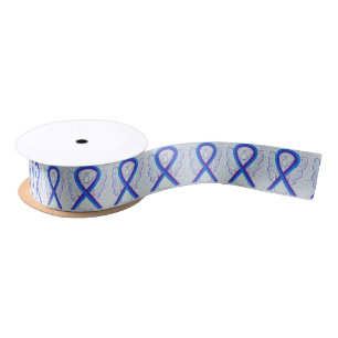 Blauwe en Paarse bewustwording Ribbon Angel Lint