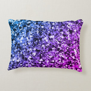 Blauwe en Paarse bubbelstang Accent Kussen