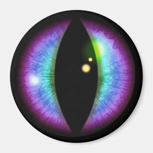 Blauwe en Paarse dragons Oogoog Magneet