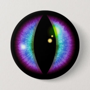 Blauwe en Paarse dragons Oogoog Ronde Button 7,6 Cm