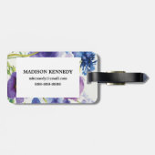 Blauwe en Paarse gemengde tuin Bagagelabel (Achterkant horizontaal)