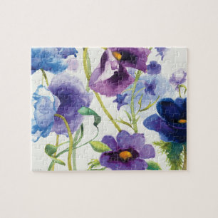 Blauwe en Paarse gemengde tuin Legpuzzel