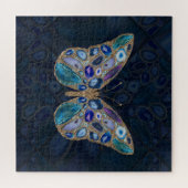 Blauwe en Paarse geodes Butterfly Legpuzzel (Horizontaal)