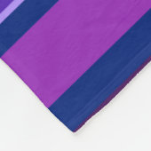 Blauwe en paarse horizontale strepen fleece deken (Hoek)