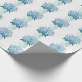 Blauwe en Paarse hydrangea Cadeaupapier (Hoek)