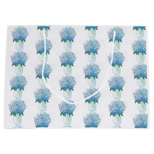 Blauwe en Paarse hydrangea Groot Cadeauzakje (Voorkant)