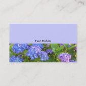Blauwe en Paarse hydrangeas Visitekaartje (Achterkant)