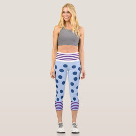 Blauwe en Paarse Leggings