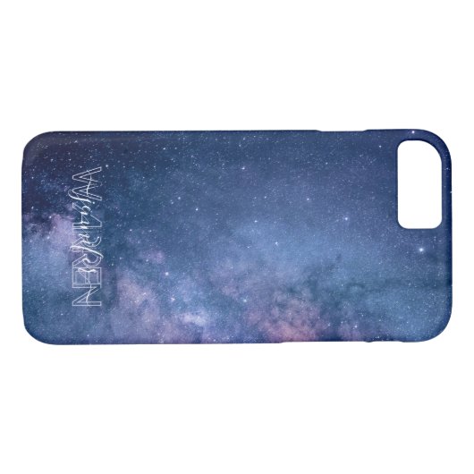 Blauwe en Paarse melkweg Case-Mate iPhone Case (Achterkant (Horizontaal))