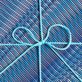 Blauwe en paarse moiré Stripes - Trippy Abstract Cadeaupapier