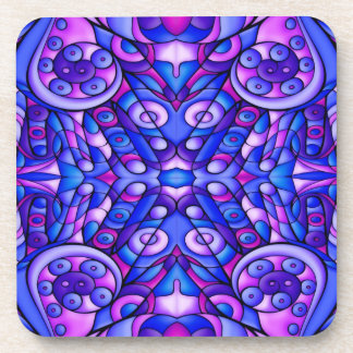 Blauwe en Paarse Psychedelische zwembroeken Bier Onderzetter