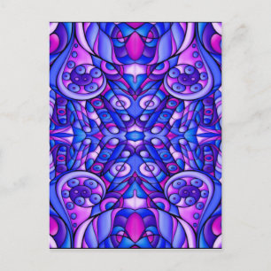 Blauwe en Paarse Psychedelische zwembroeken Briefkaart