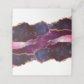 Blauwe en Paarse ruimte en sterren met Gold Ribbon (Buitenkant ongevouwen)