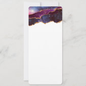 Blauwe en Paarse ruimte en sterren Modern Agate Kaart (Achterkant)