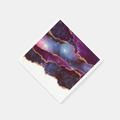 Blauwe en Paarse ruimte en sterren Modern Agate Servet (Hoek)