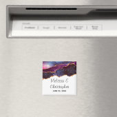 Blauwe en Paarse ruimte en sterren Modern Agate We Magneet (Insitu (Vaatwasser))