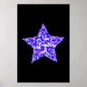 Blauwe en Paarse sterren Poster (Voorkant)