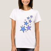 Blauwe en Paarse sterren T-shirt (Voorkant)