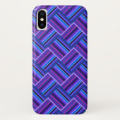 Blauwe en paarse strepen Case-Mate iPhone case (Achterkant)