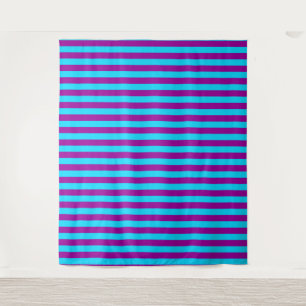 Blauwe en Paarse strepen ontwerp Wandkleed
