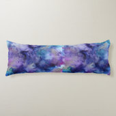 Blauwe en Paarse Tie kleurstof look Lichaamskussen (Voorkant)
