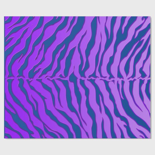 Blauwe en Paarse tijgerstrepen — Dierafdrukken Cadeaupapier (Vlak)