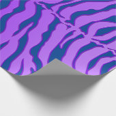 Blauwe en Paarse tijgerstrepen — Dierafdrukken Cadeaupapier (Hoek)