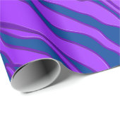 Blauwe en Paarse tijgerstrepen — Dierafdrukken Cadeaupapier (Rol Hoek)