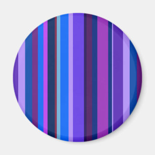 Blauwe en paarse verticale strepen magneet