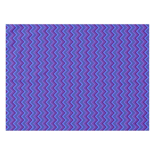 Blauwe en paarse zigzagstroken tafelkleed (Voorkant (Horizontaal))