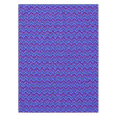 Blauwe en paarse zigzagstroken tafelkleed (Voorkant)