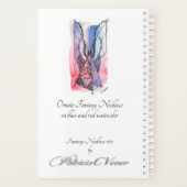  blauwe en rode Abstracte kunst Planner (Achterkant)