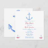 Blauwe en rode babyvoeding kaart (Voorkant / Achterkant)