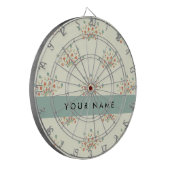 Blauwe en Rode Bloemen, Blauw, Jouw naam Dartbord (Voorkant Links)