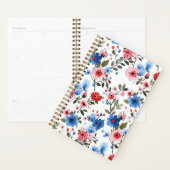 Blauwe en rode Floral Planner (Display)