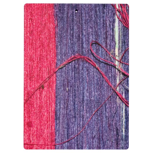 Blauwe en rode handgemaakte Thaise zijde Klembord (Achterkant)