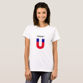 Blauwe en Rode Magneet T-shirt (Voorkant volledig)