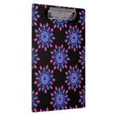 Blauwe en rode neonbloem klembord (Rechts)