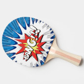 Blauwe en rode sterren Comic Explosion Personalize Tafeltennisbatje (Zijkant)
