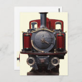 Blauwe en rode trein briefkaart (Voorkant / Achterkant)