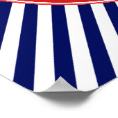 Blauwe en rode zeilboot poster (Hoek)