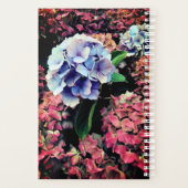 Blauwe en roze bloemen planner (Achterkant)