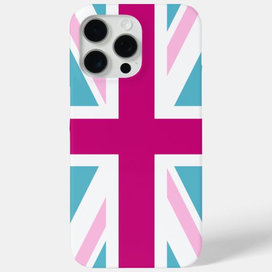 Blauwe en roze Britse vlag Case-Mate iPhone Case (Achterkant)
