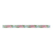 Blauwe en roze bruiloft pastel Floral Spring Lint (Voorkant)