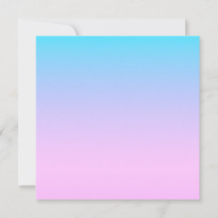 Blauwe en roze gradiëntachtergrond bedankkaart