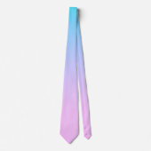Blauwe en roze gradiëntachtergrond stropdas (Voorkant)
