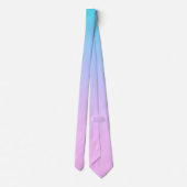 Blauwe en roze gradiëntachtergrond stropdas (Achterkant)