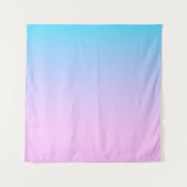 Blauwe en roze gradiëntachtergrond wandkleed (Voorkant)