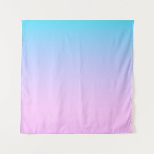 Blauwe en roze gradiëntachtergrond wandkleed (Voorkant)